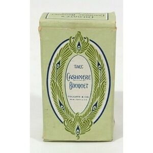 Rare Early 1900's Colgate's Cashmere Bouquet Talc Powder in Orig Box Travel Size